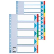 Kartonregister Standard Blanko  A4  Karton  5 Blatt  weiss
