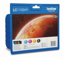 Value Pack HY sw c m y BROTHER LC1100HYV