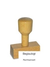 Vorgangsstempel - Beglaubigt - Rechtsanwalt