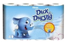 Küchenrolle Dick & Durstig - 3-lagig  geprägt  weiĂĹ¸  Rolle mit 52 Blatt  4 Rollen pro Pack