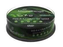 DVD-R - 4.7GB/120Min  16-fach/Spindel  Packung mit 25 Stück