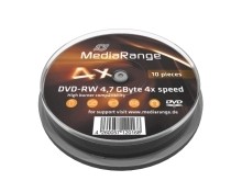 DVD-RW - 4.7GB/120Min  4-fach/Spindel  Packung mit 10 Stück