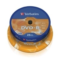 DVD-R - 4.7GB/120Min  16-fach/Spindel  Packung mit 25 Stück