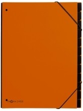 Pultordner Trend - 12 Fächer  Eckspanngummi  orange