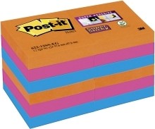 Haftnotiz Super Sticky Notes Electric Glow Collection  51 x 51 mm  or  pi  bl