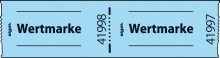 Gutscheinmarken-Rollen  Ăâ€šĂ‚Â»WertmarkeĂâ€šĂ‚Â«  blau  fortlaufend nummeriert  60x30 mm  500 Stück  500 Stück