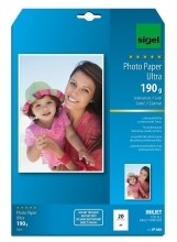 Inkjet Fotopapier Ultra  seidenmatt  190 g/m2  A4  20 Blatt