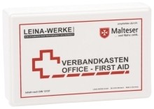 Betriebsverbandkasten Office-First Aid - inkl. Wandhalterung - Kunststoff