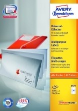 3474 Universal-Etiketten  70 x 37 mm  Geeignet für Deutsche Post INTERNETMARKE  100 Blatt/2.400 Etiketten  weiß