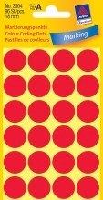 3004 Markierungspunkte  Ø“ 18 mm  4 Blatt/96 Etiketten  rot