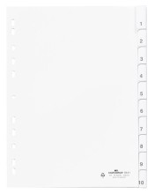 Register  PP  blanko  weiĂźÂ¸  DIN A4  215/230 x 297 mm  10 Blatt