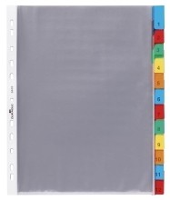 Hüllenregister  Folie  blanko  transparent  DIN A4  250 x 302 mm  12 Blatt