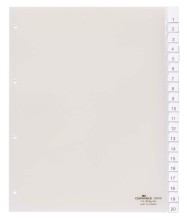 Register  Hartfolie  blanko  transparent  DIN A4  Überbreite  230/245 x 297 mm  20 Blatt