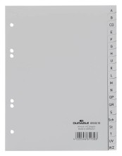 Register  PP  A - Z  grau  DIN A5 volldeckend  148/163 x 210 mm  20 Blatt