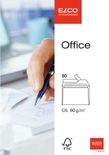 Briefumschlag Office - C6  hochweiß  haftklebend  ohne Fenster  80 g/qm  50 Stück