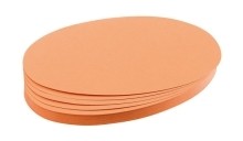 Moderationskarte  Oval  190 x 110 mm  orange  500 Stück
