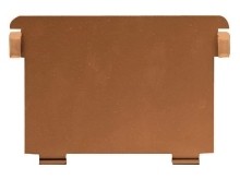 Stützplatte für Holz-Karteikästen und Tröge  DIN A6 quer  Metall  braun