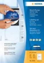 CD-Beschriftungsset  CD-Etiketten A4 + Software