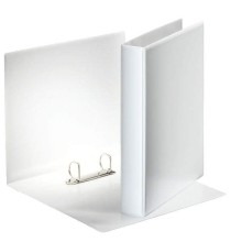 Ringbuch Präsentation  mit Taschen  A4  PP  2 Ringe  30 mm  weiß