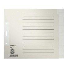 Blanko-Register Tauenpapier  Überbreit - A4  20 cm hoch  15 Blatt  grau