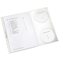 Prospekthülle mit CD-Klappe - genarbt  0 12 mm  A4  5 Stück