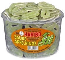 Fruchtgummi - Saure Apfelringe  150 Stück