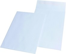 Faltentaschen C4  ohne Fenster  mit 40 mm-Falte  140 g/qm  weiß  100 Stück