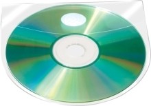 CD/DVD-Hüllen selbstklebend - mit selbstklebender Lasche  transparent  Packung mit 10 Stück
