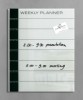 Glas-Magnetboard artverum    Weekly Planner  weiß/schwarz  40 x 50 cm