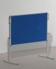 Moderationstafel PRO  120 x 150 cm  blau/Filz  blau/Filz  klappbar
