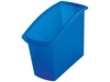 Papierkorb MONDO 18 Liter  rechteckig  ergonomisch schlank  transluzent-blau