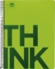 Collegeblock Think - grün  kariert  160 Blatt  A4