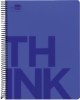 Collegeblock Think - blau  liniert  160 Blatt  A4