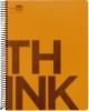 Collegeblock Think - orange  liniert  160 Blatt  A4