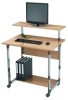 SYSTEM COMPUTER TROLLEY 80 VH  metallic silber/buche