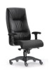 XL Büro-Sessel Leder schwarz