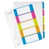 Plastikregister WOW  1-5  A4  PP  5 Blatt  farbig