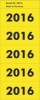 Inhaltsschild 2016 - selbstklebend  100 Stück  gelb