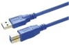 Drucker-Anschluss-Kabel 3m USB 3.0  blau
