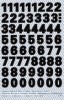 Zahlen Schrift Univers Medium 38pt schwarz Polyester selbstklebend 2Bg 120Etik.