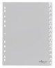 Register  PP  blanko  grau  DIN A4  215/230 x 297 mm  15 Blatt