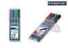 Feinschreiber Universalstift Lumocolor permanent  S  STAEDTLER Box mit 4 Farben
