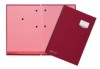 Unterschriftsmappen DE LUXE - Leinen-Einband  mit 20 Fächern  rot