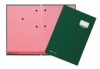 Unterschriftsmappen DE LUXE - Leinen-Einband  mit 20 Fächern  grün