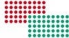 Moderationsklebepunkt  Kreis  19 mm  rot und grün  500 Stück je Farbe