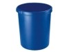 Papierkorb 30 Liter  rund  2 Griffmulden  extra stabil  blau