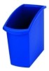 Papierkorb MONDO 18 Liter  rechteckig  ergonomisch schlank  blau