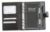 Systemplaner A6 Office  Nappaleder  schwarz  mit Druckknopfverschluss