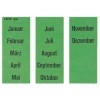 Inhaltsschilder Monatsnamen  selbstklebend  120 Stück  grün