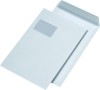 Versandtasche C4  blickdicht  mit Fenster  haftklebend  120 g/qm  weiß  250 Stück